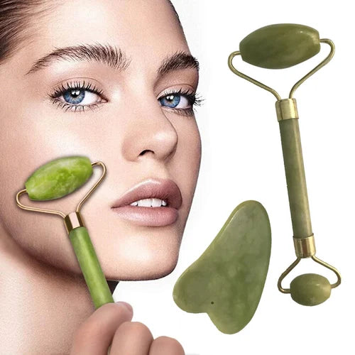 Face Massager Roller Natural Jade Stone