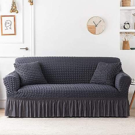 Fluffy Bubble Texture Sofa Cover ( Gray)